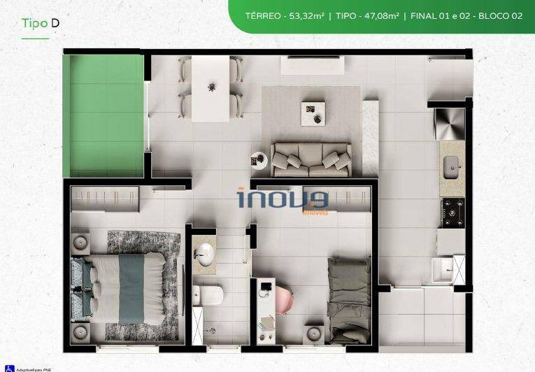 Apartamento à venda com 2 quartos, 48m² - Foto 14