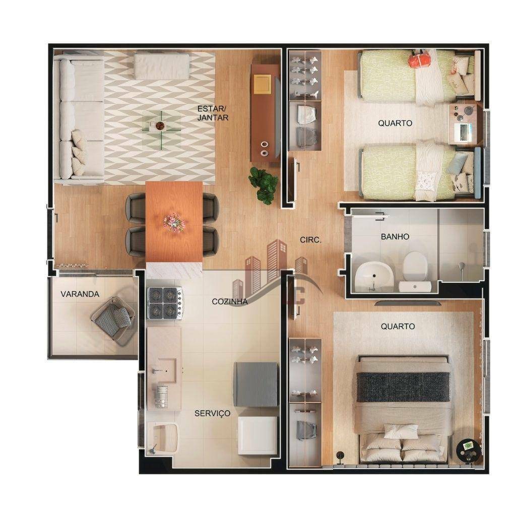 Apartamento à venda com 2 quartos, 48m² - Foto 14