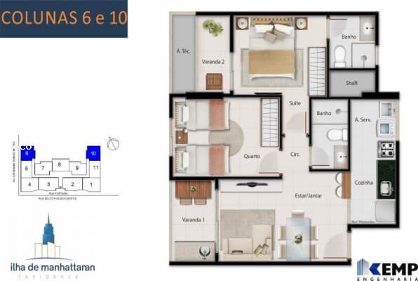 Apartamento para alugar com 2 quartos, 57m² - Foto 12