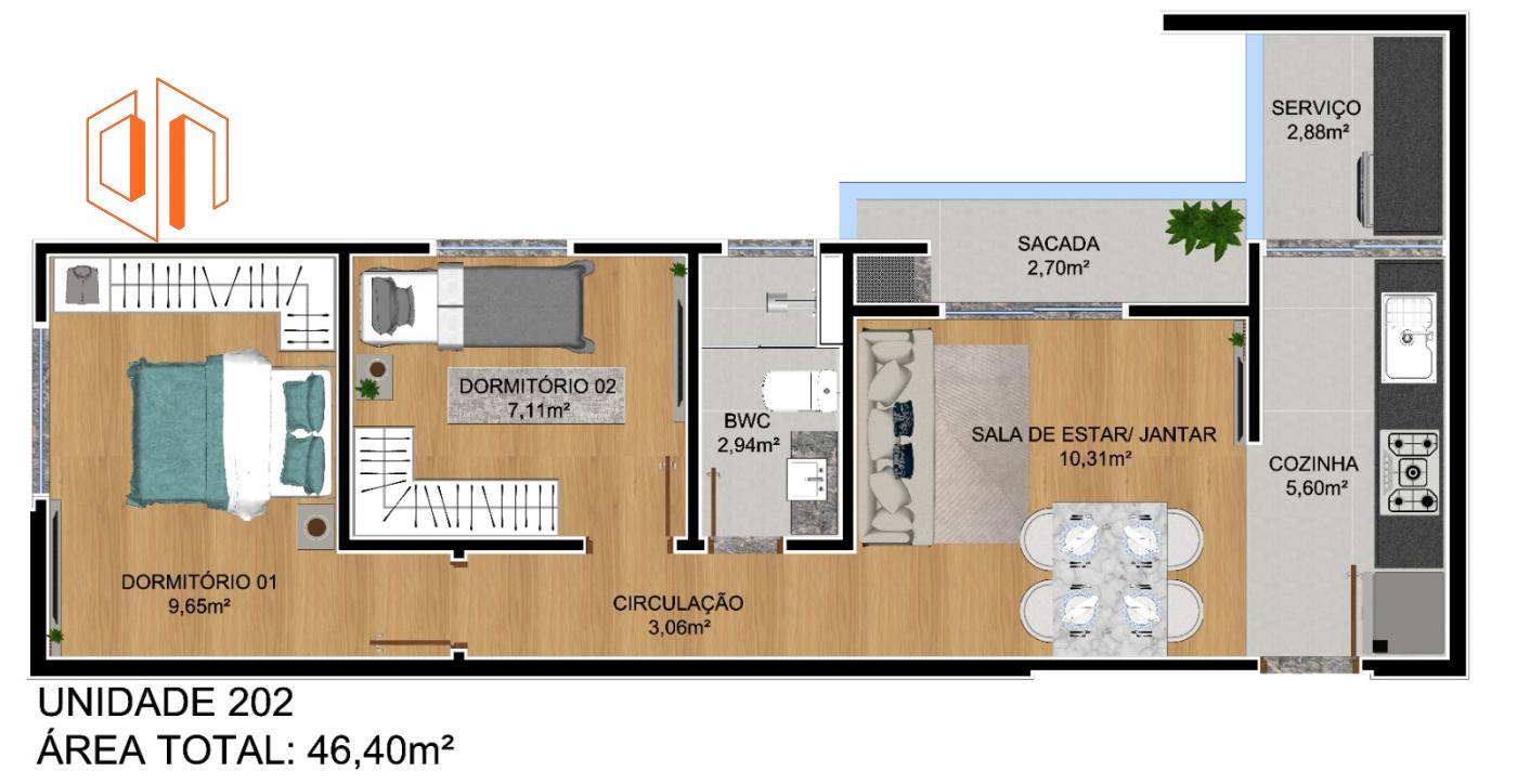 Apartamento à venda com 2 quartos, 47m² - Foto 24