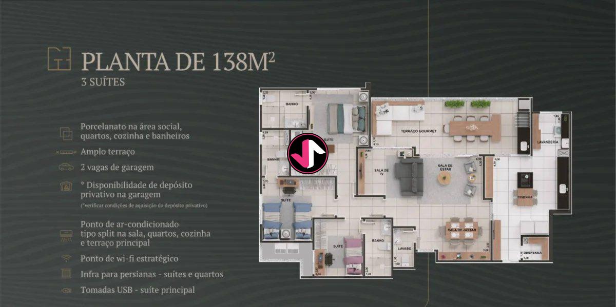 Apartamento à venda com 3 quartos - Foto 2