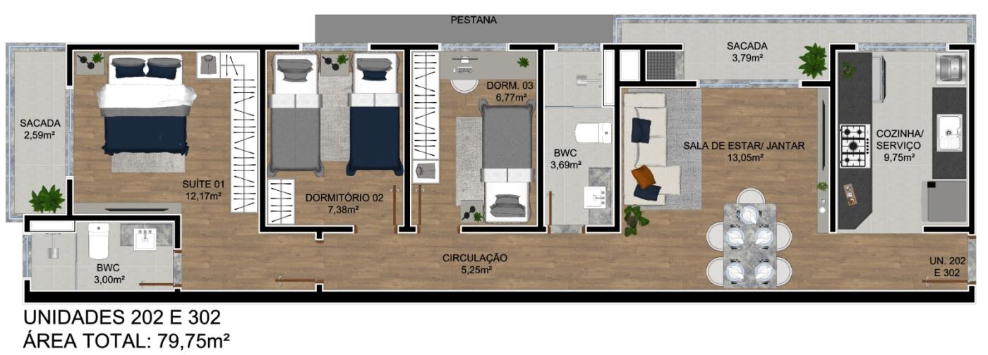 Apartamento à venda com 3 quartos, 79m² - Foto 12