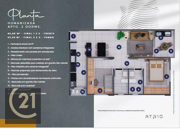 Apartamento à venda com 2 quartos, 67m² - Foto 16