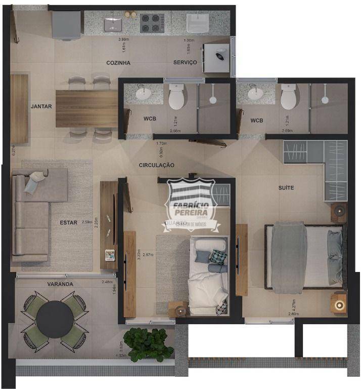 Apartamento à venda com 2 quartos, 67m² - Foto 14