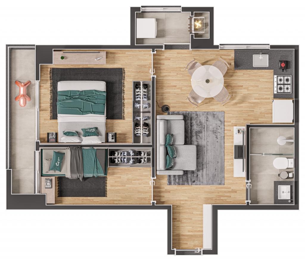 Apartamento à venda com 2 quartos, 48m² - Foto 7