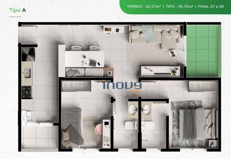 Apartamento à venda com 2 quartos, 48m² - Foto 15