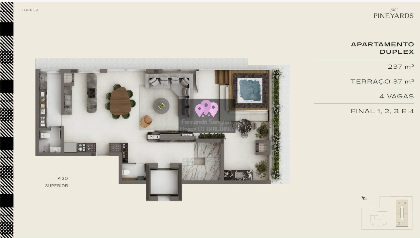 Cobertura à venda com 4 quartos, 274m² - Foto 4
