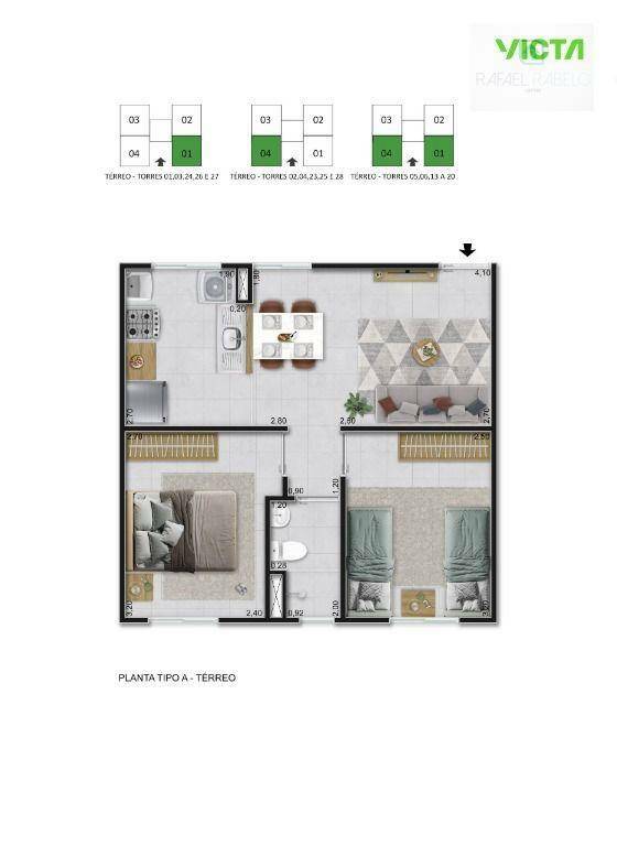 Apartamento à venda com 2 quartos, 40m² - Foto 21