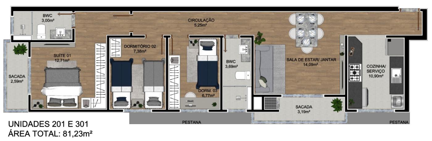 Apartamento à venda com 3 quartos, 79m² - Foto 13