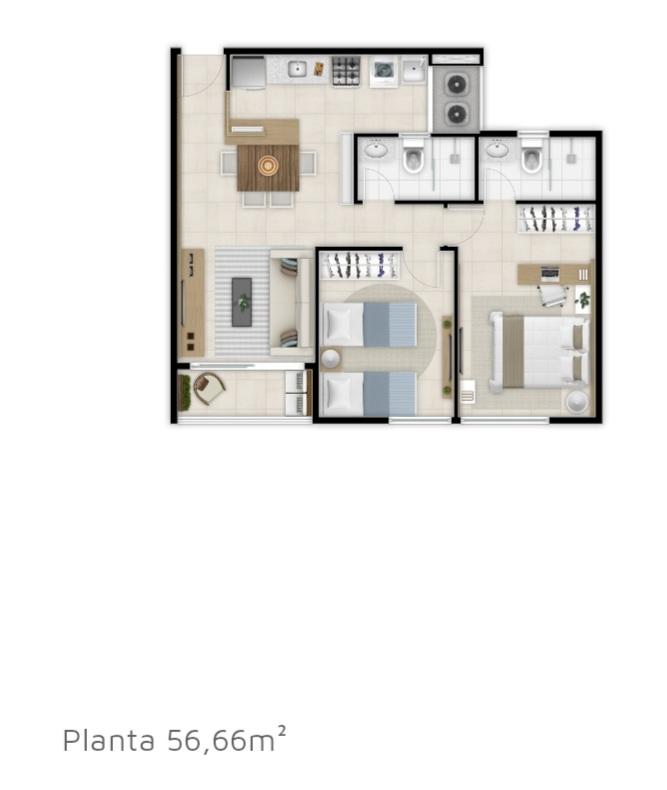 Apartamento à venda com 2 quartos, 56m² - Foto 20
