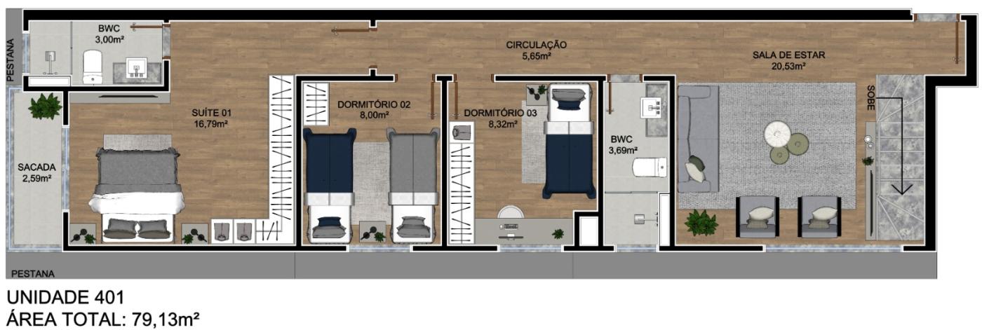 Apartamento à venda com 3 quartos, 79m² - Foto 18
