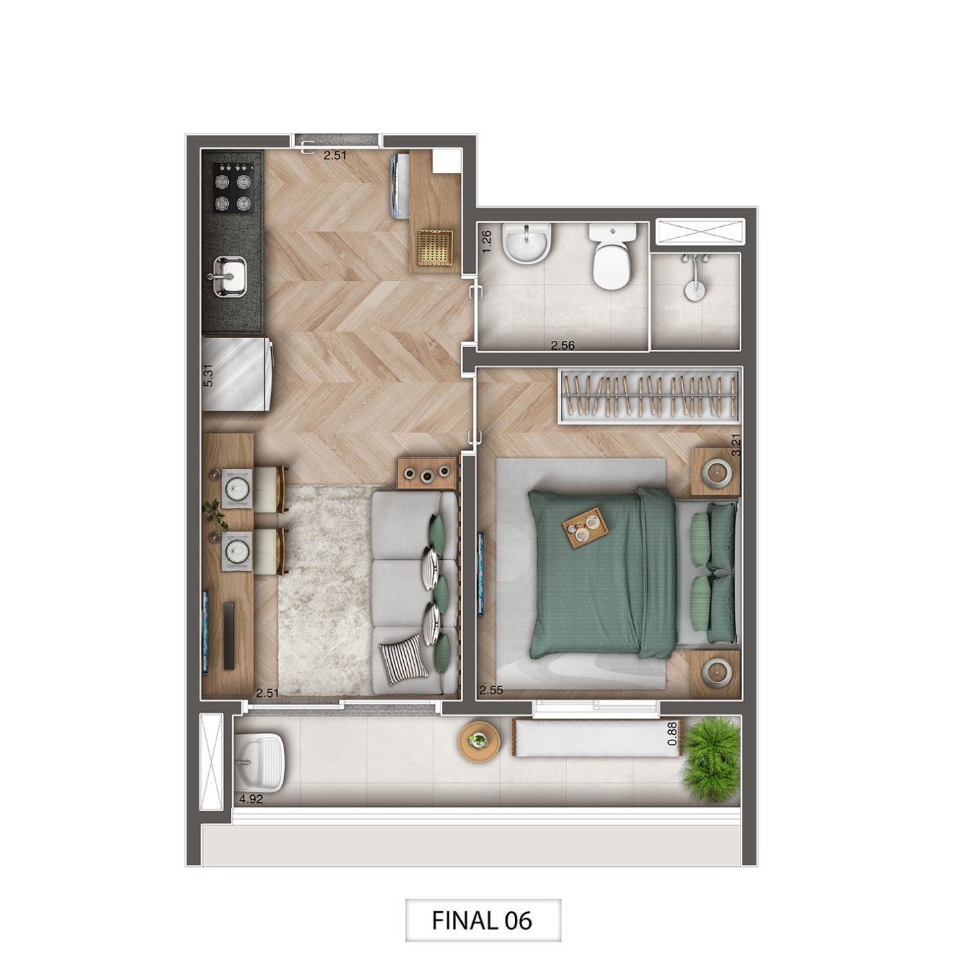 Apartamento à venda com 2 quartos, 49m² - Foto 1