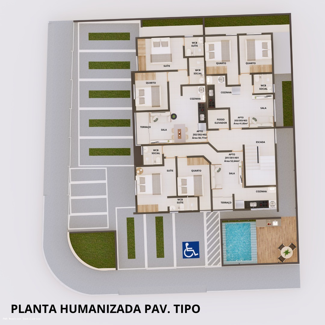 Apartamento à venda com 2 quartos, 52m² - Foto 2