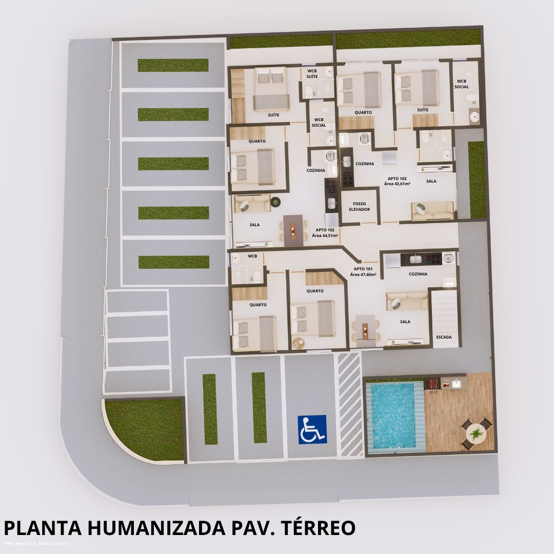 Apartamento à venda com 2 quartos, 52m² - Foto 3