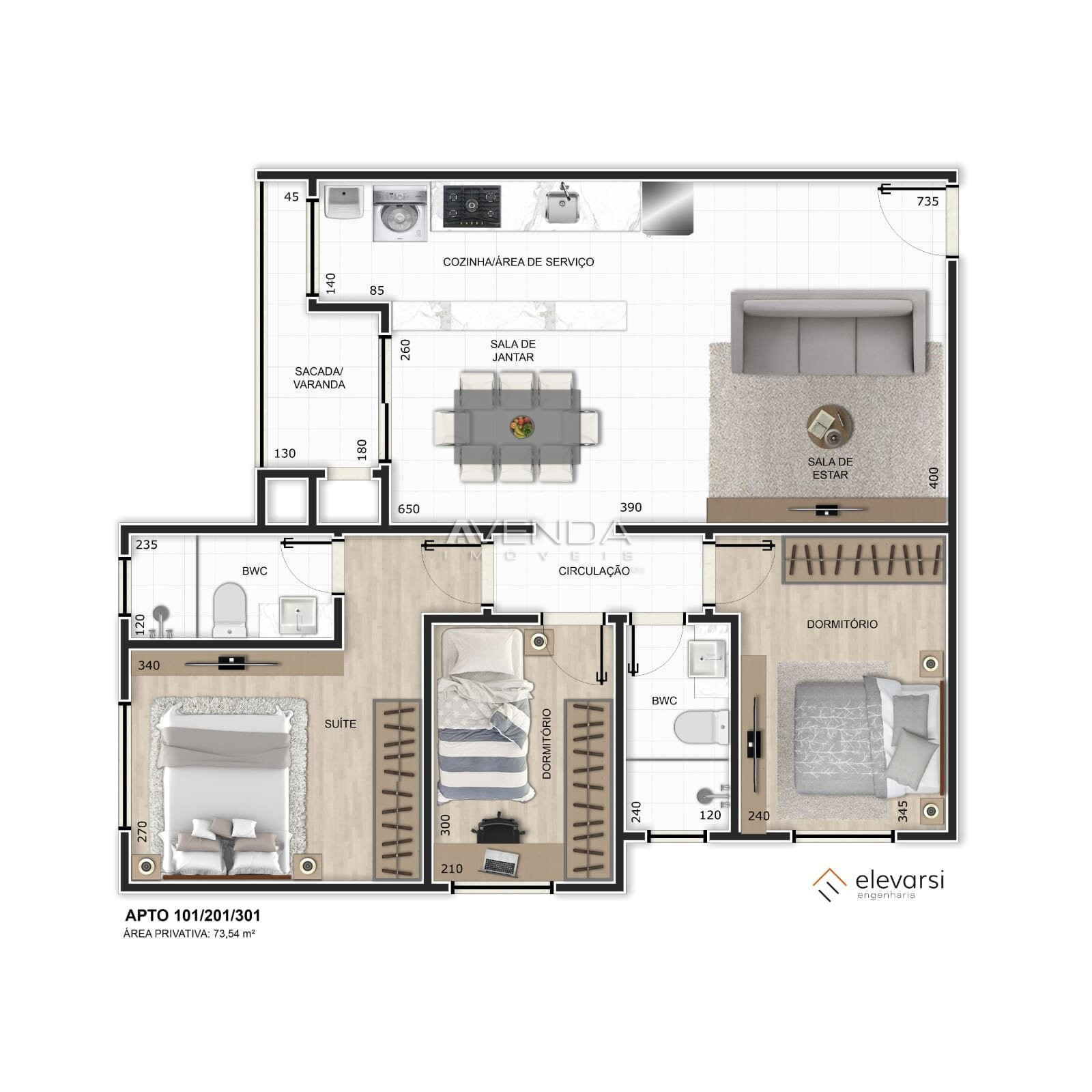 Apartamento à venda com 2 quartos, 59m² - Foto 9