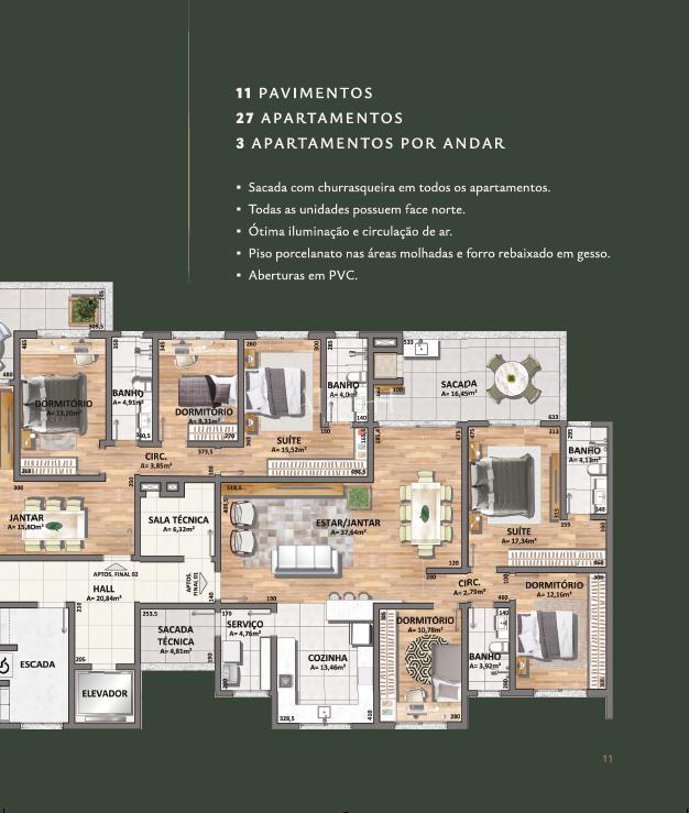 Apartamento à venda com 3 quartos, 104m² - Foto 3