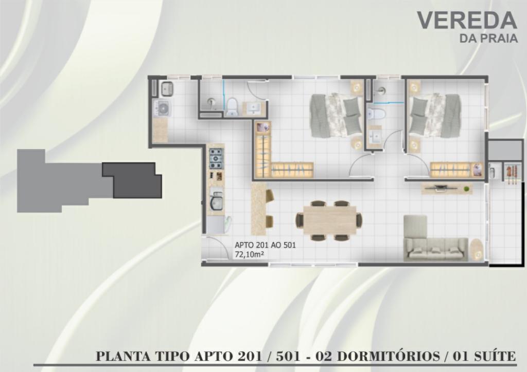 Apartamento à venda com 2 quartos, 72m² - Foto 9