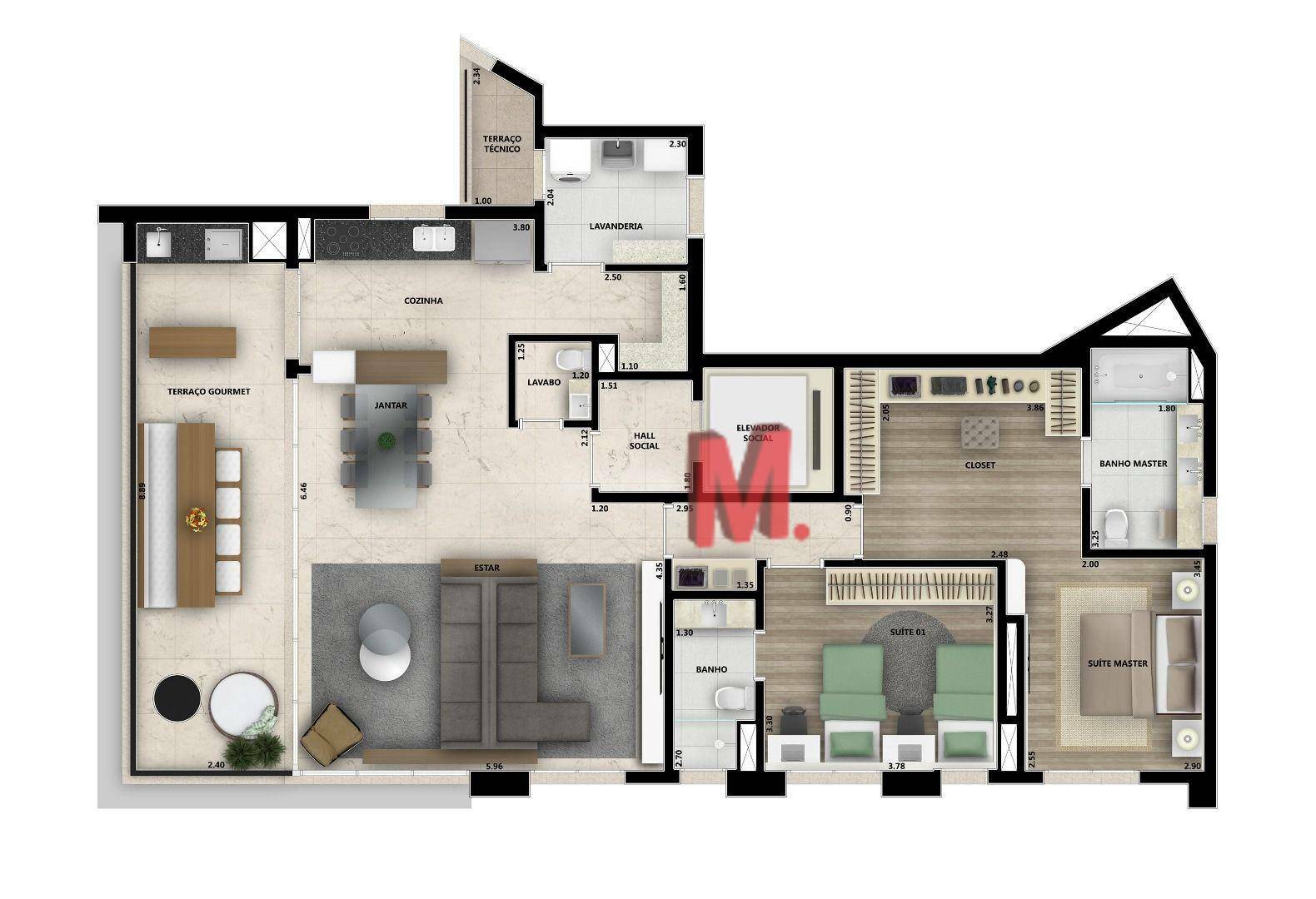 Apartamento à venda com 3 quartos, 151m² - Foto 31