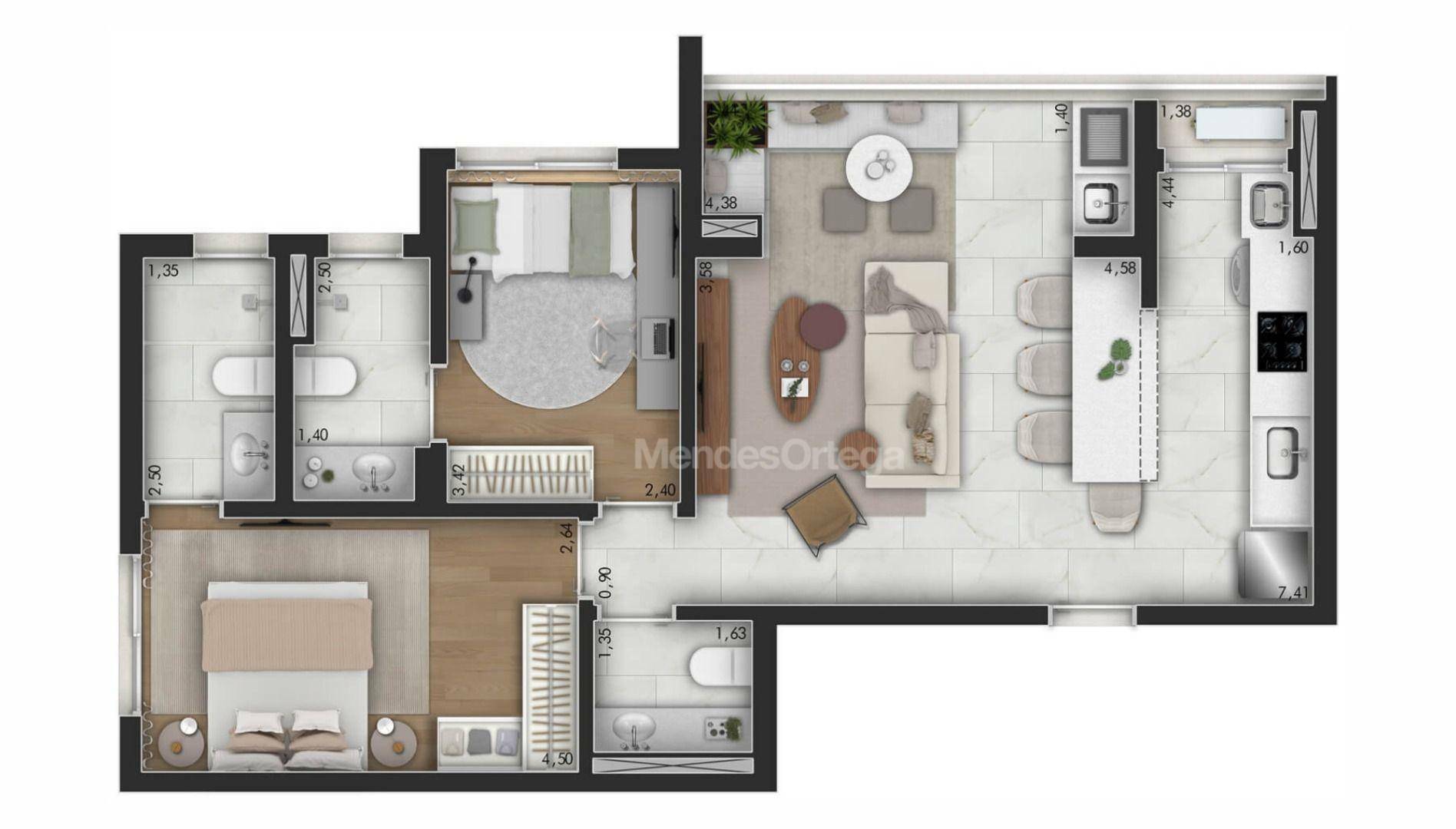 Apartamento à venda com 2 quartos, 74m² - Foto 110