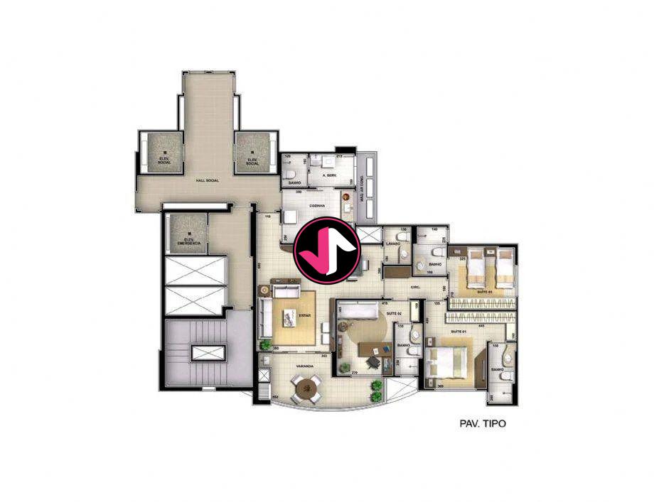 Apartamento à venda com 3 quartos - Foto 16
