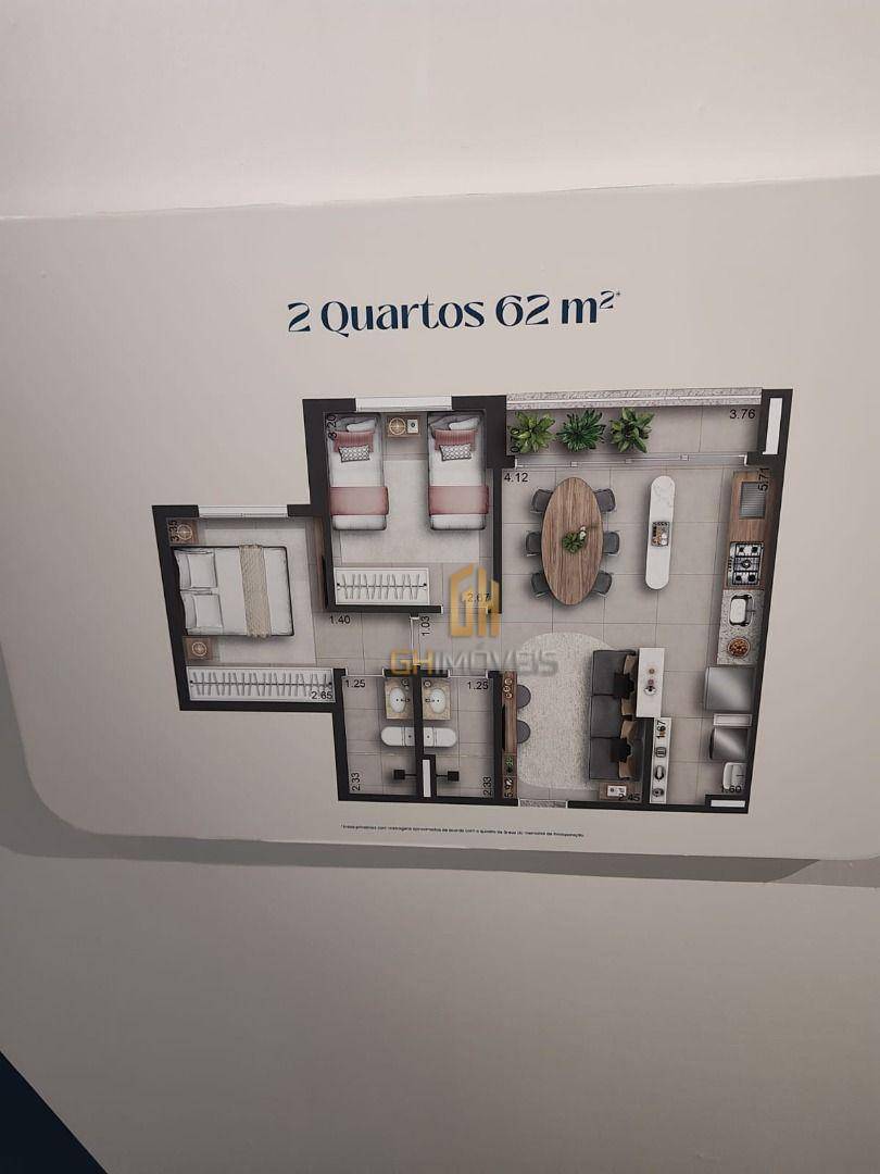 Apartamento à venda com 2 quartos, 62m² - Foto 3