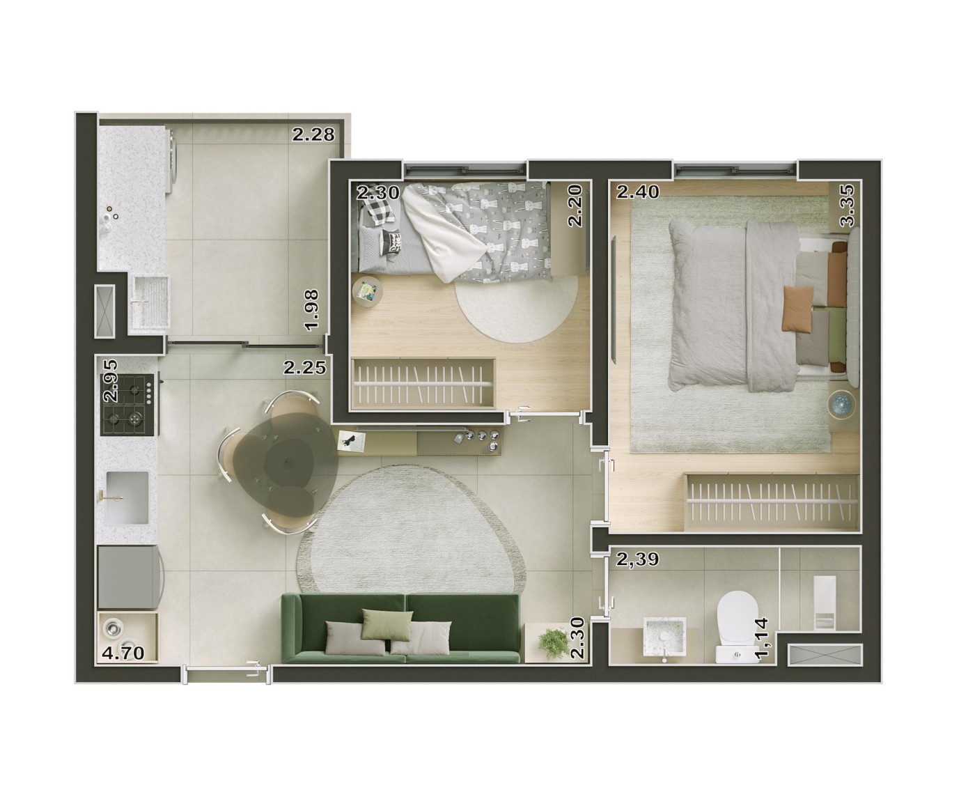 Apartamento à venda com 3 quartos, 58m² - Foto 10