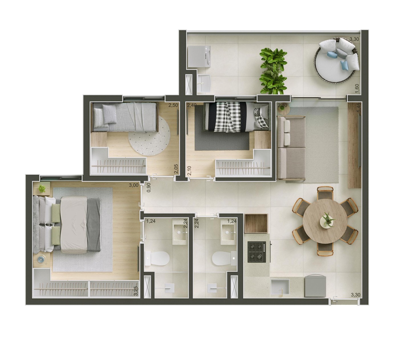 Apartamento à venda com 3 quartos, 58m² - Foto 8