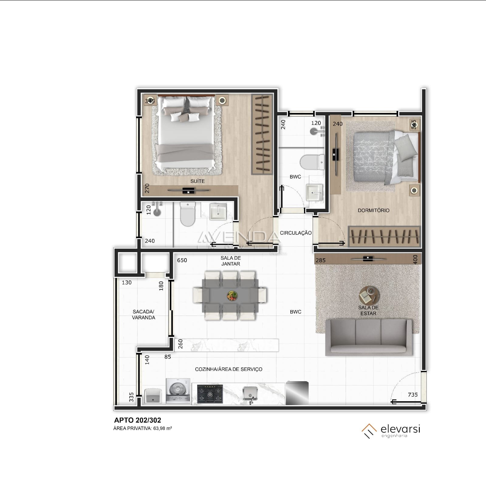 Apartamento à venda com 2 quartos, 59m² - Foto 14