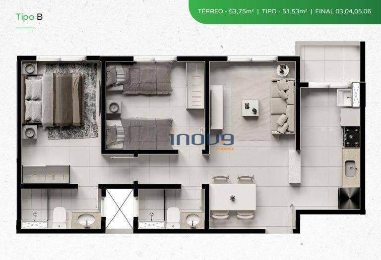 Apartamento à venda com 2 quartos, 48m² - Foto 16